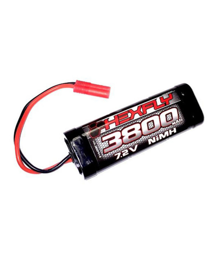 Hexfly 3800 NI-MH 7.2V BATTERY WITH BANANA 4.0 CONNECTOR