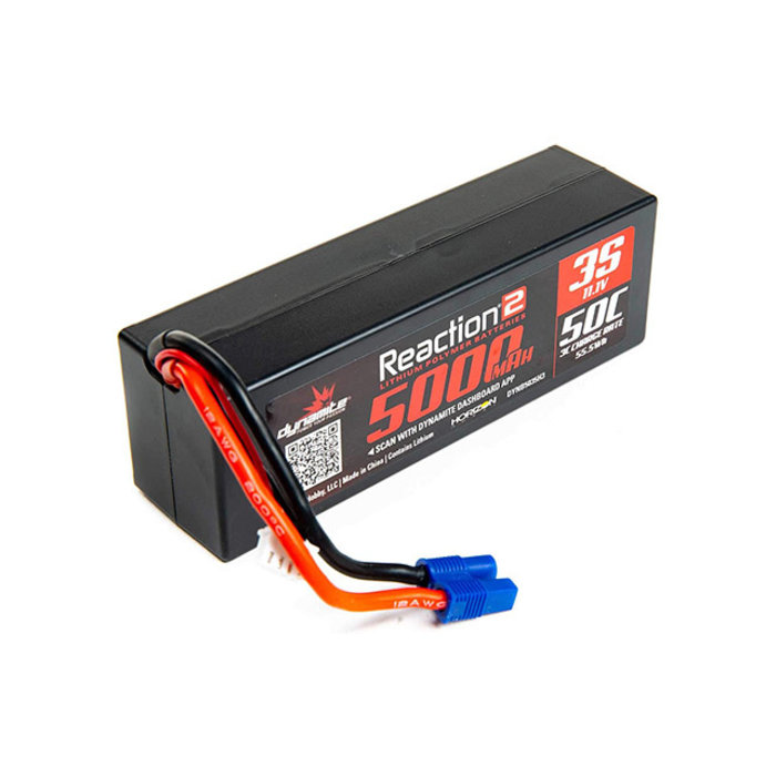 DYNAMITE DYNB5035H3 - Reaction2  11.7V 5000 mAh 3S  50C LiPo BATTERY, EC3