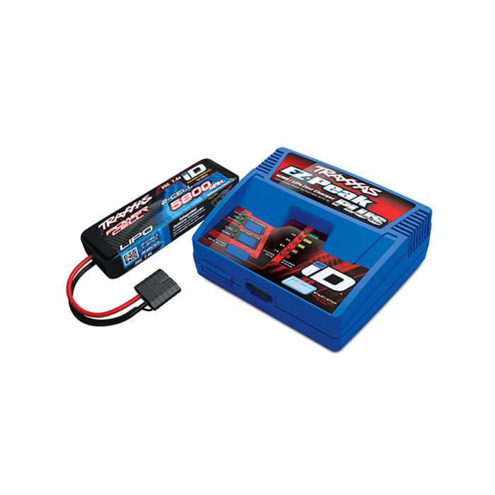 Traxxas 2992 - 2s LiPo Completer w/ EZ-Peak Charger (includes #2970 iD® charger (1), #2843X 5800mAh 7.4V 2-cell 25C LiPo iD® battery (1))