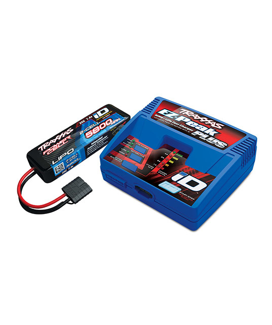 Traxxas 2992 - 2s LiPo Completer w/ EZ-Peak Charger (includes #2970 iD® charger (1), #2843X 5800mAh 7.4V 2-cell 25C LiPo iD® battery (1))