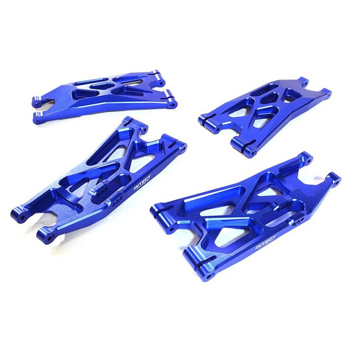 BILLET MACHINED LOWER SUSPENSION ARMS (4) FOR TRAXXAS X-MAXX 4X4 C27195BLUE
