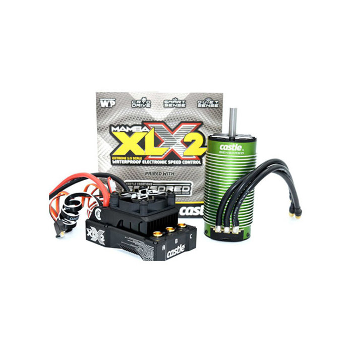 CASTLE CREATIONS CSE010-0167-01 - Mamba XLX2, 8S, 33.6V ESC, 20A Peak BEC w/2028-800KV Motor/ 1/5 Scale
