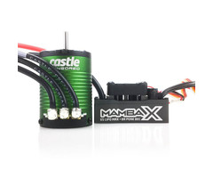CASTLE CREATIONS CSE010-0155-04 - MAMBA X Sensored 25.2V WP ESC 1406-7700KV Combo, 1/10 Scale