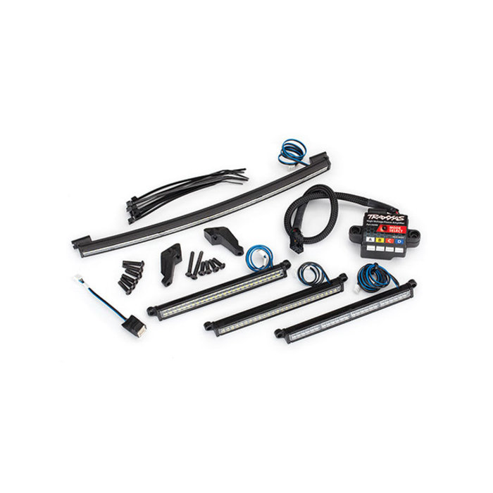 Traxxas 8485 - LED light set, complete (includes front light bar (2), rear light bar, curved roof light bar, and high-voltage power amplifier)