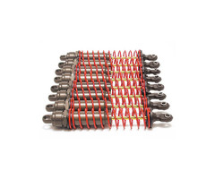Traxxas 4962 - Big Bore shocks (xx-long) (hard-anodized & PTFE-coated T6 aluminum) (assembled) w/ red springs, TiN shafts (8 pack)