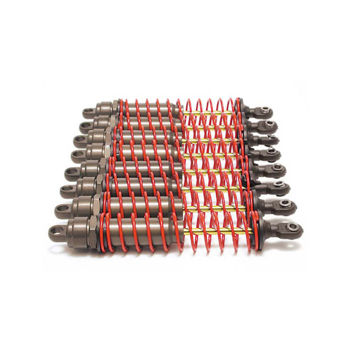 Traxxas 4962 - Big Bore shocks (xx-long) (hard-anodized & PTFE-coated T6 aluminum) (assembled) w/ red springs, TiN shafts (8 pack)