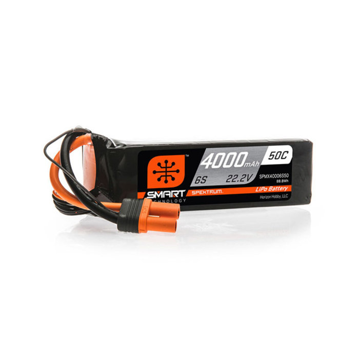 SPEKTRUM SPMX40006S50 - 4000mAh 6S 22.2V 50C Smart LiPo Battery; IC5