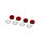 ARA320467 - Aluminum Front Hub Nut Red (4) inc O-Rings