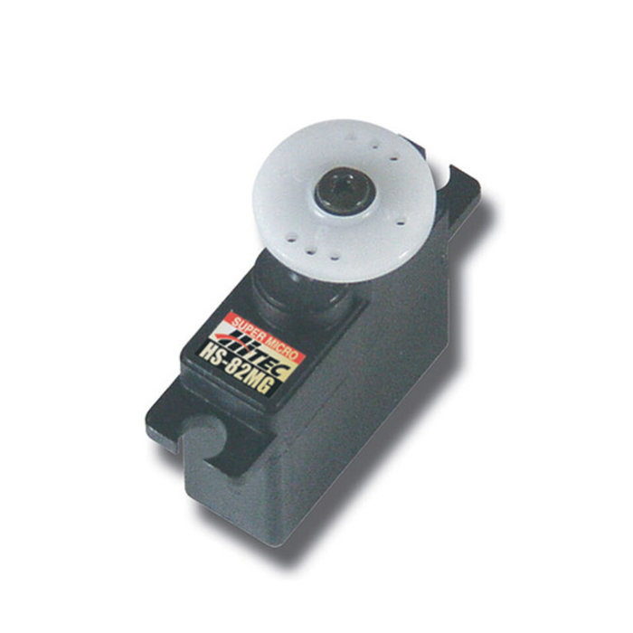 HRC32082S - HS-82MG Micro Analog Metal Gear Servo, 4.8V ~ 6.0V, Maximum Servo Speed 0.12 sec/60 deg @ 4.8V, 0.10 sec/60 deg @ 6.0V Maximum Servo Torque 39oz/in @ 4.8V, 47oz.in @ 6.0V