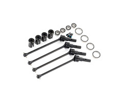 Traxxas 8996X - WideMaxx Steel CV Driveshaft Set (assembled), Front or Rear (4) (for use with #8995 WideMaxx® suspension kit) (requires #8654 series 17mm splined wheel hubs and #7758 series 17mm nuts for a complete set)