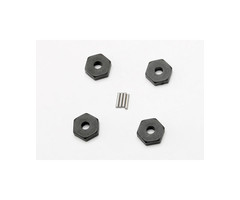 Traxxas 7154 - Wheel hubs, hex (4)/ axle pins (1.5x8mm) (4)