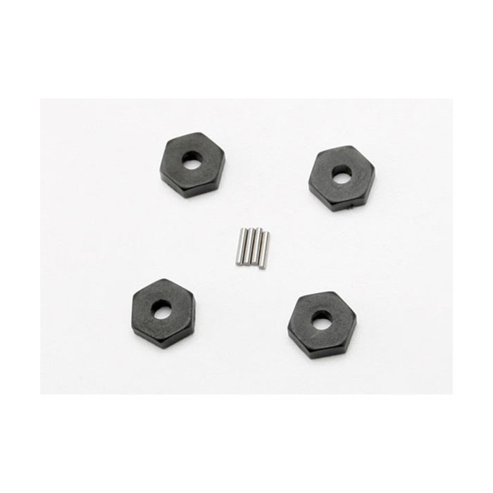 Traxxas 7154 - Wheel hubs, hex (4)/ axle pins (1.5x8mm) (4)