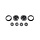 3768 - Spring retainers, upper & lower (2)/ piston head set (2-hole (2)/ 3-hole (2))