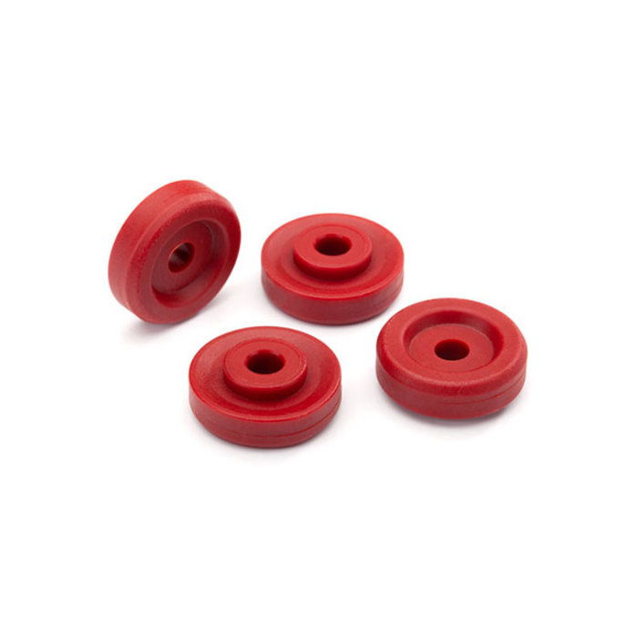 Traxxas 8957R - WHEEL WASHERS, RED (4)