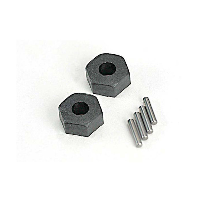 Traxxas 1654 - Wheel hubs, hex (2)/ stub axle pins (2)