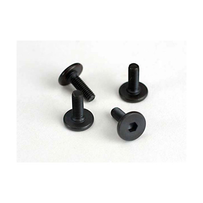 Traxxas 4859 - Screws, 3x10mm flat-head machine (hex drive) (4)