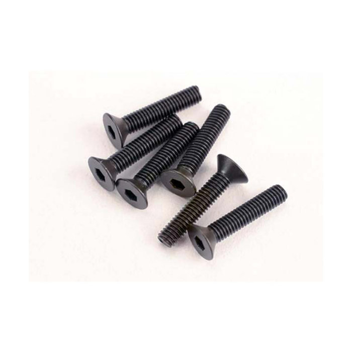 Traxxas 2553 - Screws, 3x15mm countersunk machine (6) (hex drive)