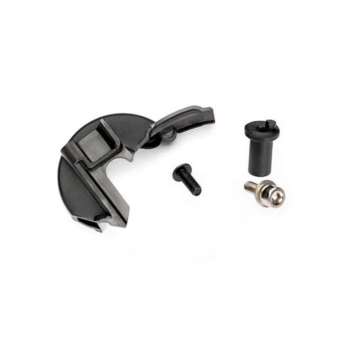 Traxxas 7077R - Cover, gear/ motor mount hinge post/ 3x10mm CS with split and flat washers (1)/ 3x8mm BCS (1)