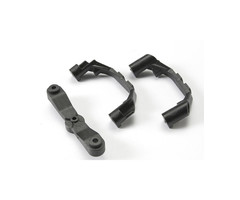 Traxxas 5343X - Mount, steering arm/ steering stops (2) (lower hinge pin retainer) (includes standard and maximum throw steering stops)