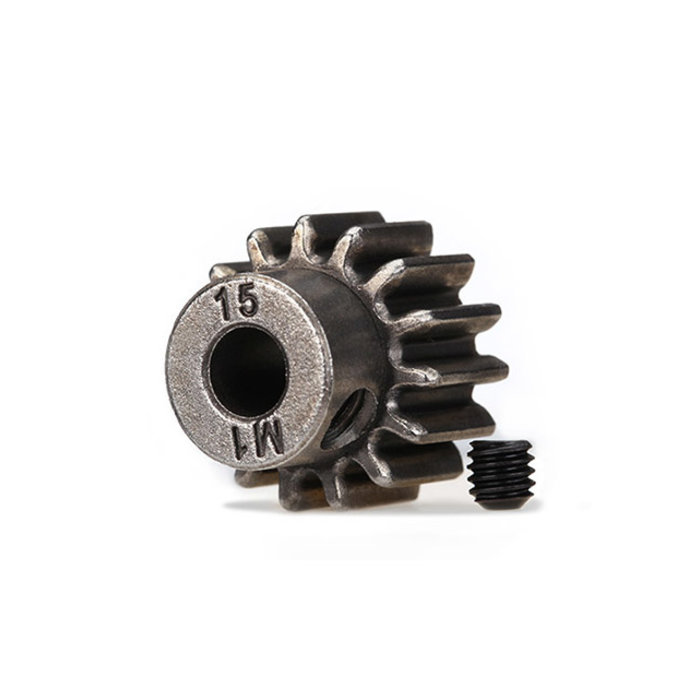 Traxxas 6487X - Gear, 15-T pinion (1.0 metric pitch) (fits 5mm shaft)/ set screw