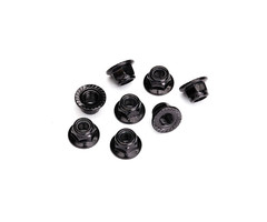 Traxxas 8447 - 5mm Black Flanged Serrated Steel Lock Nuts (10)