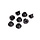 8447 - 5 mm Black Flanged Serrated Steel Lock Nuts