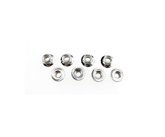 Traxxas 5147X - Nuts, 5mm flanged nylon locking (steel, serrated) (8)