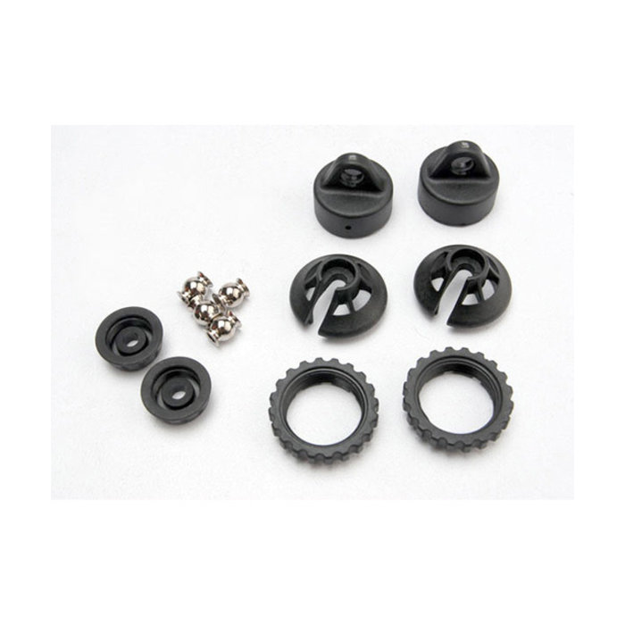 Traxxas 5465 - Caps and spring retainers, GTR shock (upper cap (2)/ hollow balls (2)/ bottom cap (2)/ upper retainer (2)/ lower retainer (2))