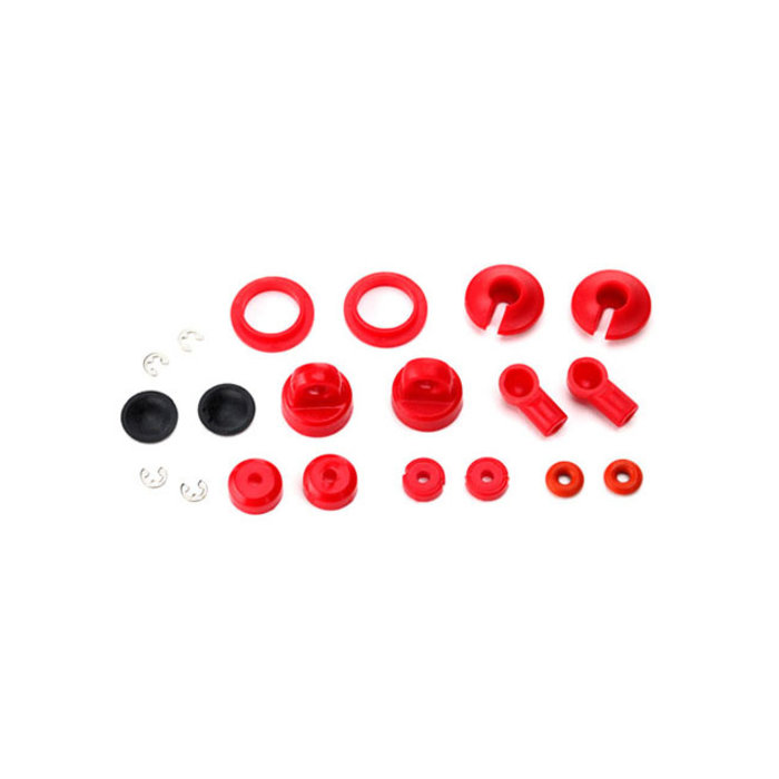 Traxxas 7662 - Rebuild Kit, Oil-Filled Shocks (o-ring, bladder, piston, shaft guide, E-clips, shock cap, shock rod end) renews 2 shocks