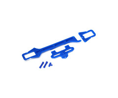 Traxxas 7623 - Upper Chassis (Long)/ Battery Hold Down, Blue