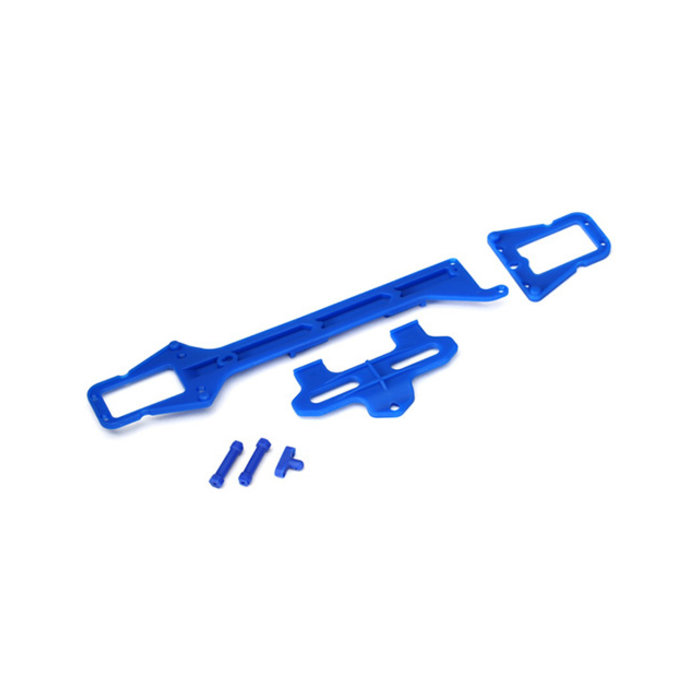 Traxxas 7623 - Upper Chassis (Long)/ Battery Hold Down, Blue