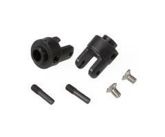 Traxxas 4628R - Differential output yokes, black (2)/ 3x5mm countersunk screws (2)/ screw pin (2)