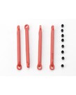 TRAXXAS PUSH ROD (MOLDED COMPOSITE) (RED) (4)/ HOLLOW BALLS (8)