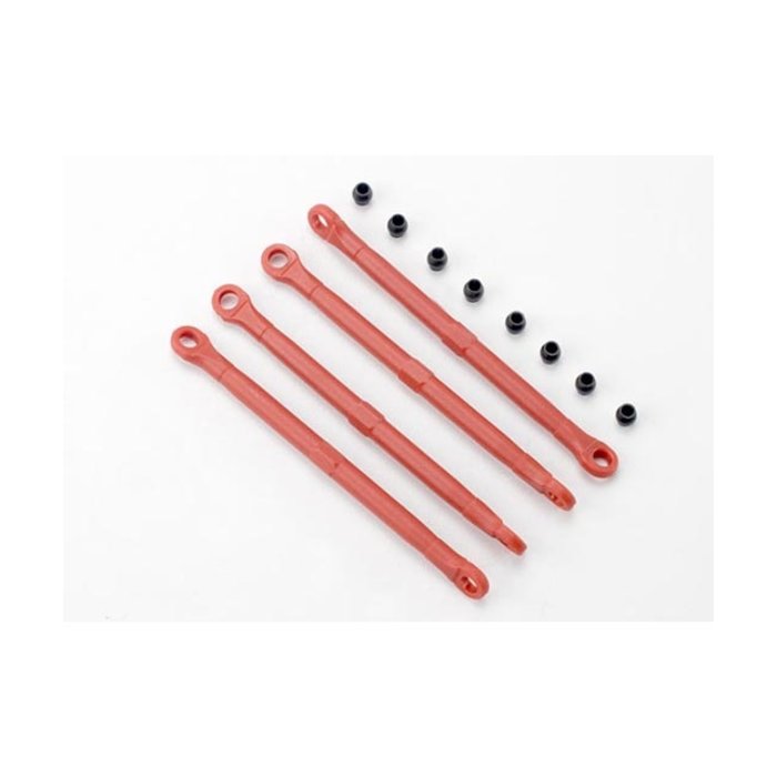 Traxxas 7138 - Toe link, front & rear (molded composite) (red) (4)/ hollow balls (8)