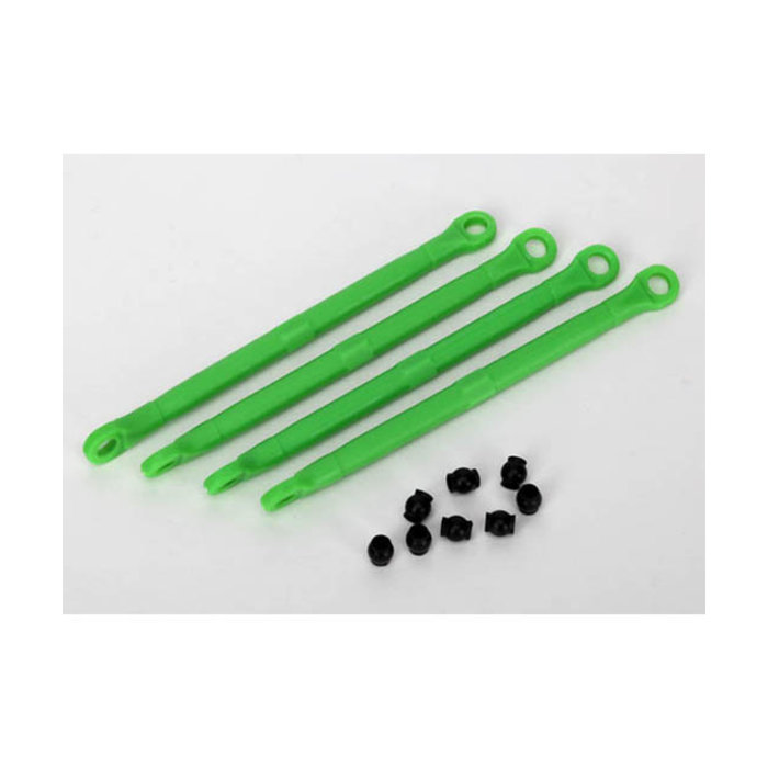 Traxxas 7138G - Toe link, front & rear (molded composite) (green) (4)/ hollow balls (8)