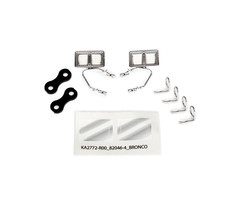 Traxxas 8073X - Mirrors, Side, Chrome (Left & Right)/ Retainers (2)/ Body Clips (4) (fits #8010 body)