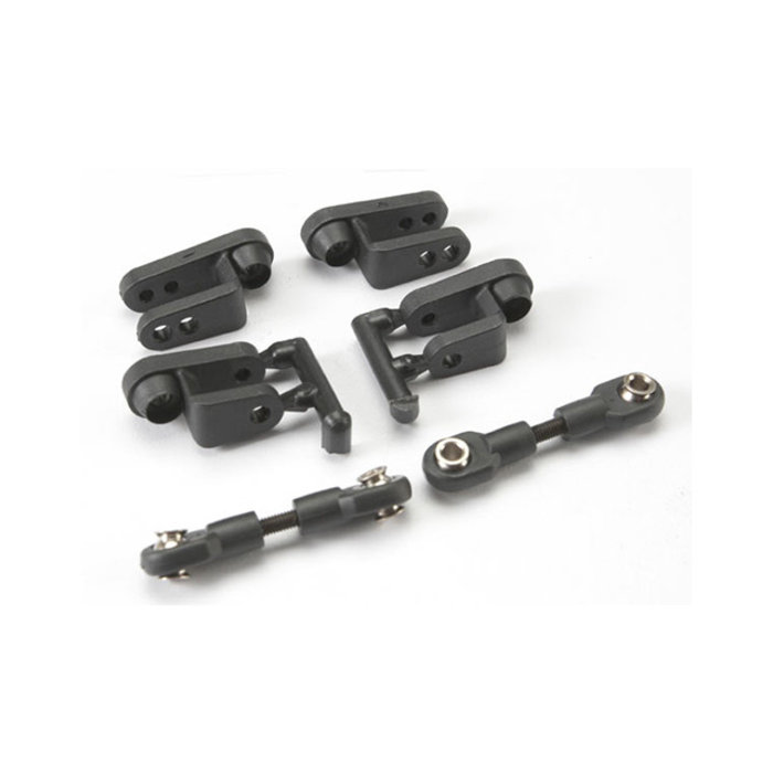 Traxxas 5345R - Servo horns, steering, long (2), short (2)/ linkage, steering (3x20mm turnbuckle) (2)/ rod ends (short) (4)/ hollow balls (4)