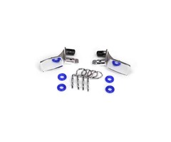 Traxxas 8133 - Mirrors, side, chrome (left & right)/ o-rings (4)/ body clips (4) (fits #8130 series bodies)