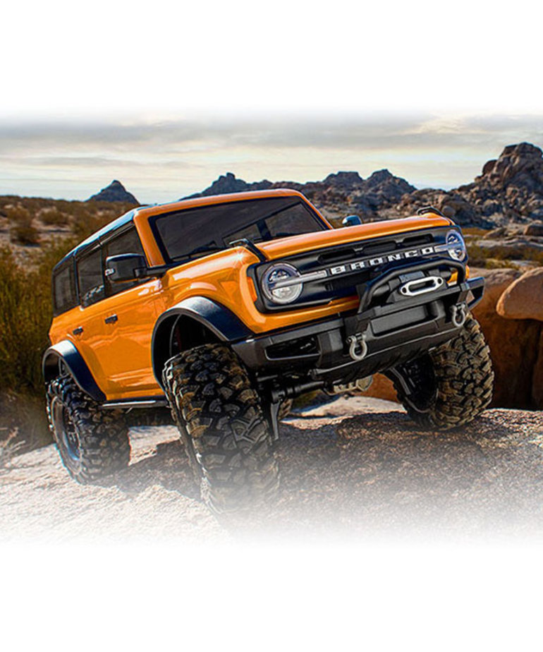TRAXXAS 92076-4 - TRX-4® Scale and Trail® Crawler with 2021 Ford® Bronco Body: 1/10 Scale 4WD Electric Truck. Ready-to-Drive® with TQi™ Traxxas Link™ Enabled 2.4GHz Radio System, XL-5 HV ESC (fwd/rev), and Titan® 550 motor