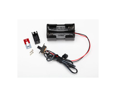 Traxxas 3170X - Battery holder, 4-cell/ on-off switch
