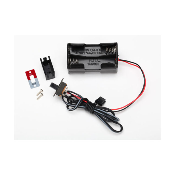 Traxxas 3170X - Battery holder, 4-cell/ on-off switch
