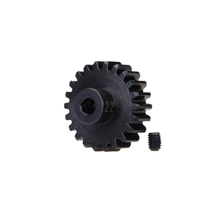 Traxxas 3952X - Gear, 22-T pinion (32-p), heavy duty (machined, hardened steel) (fits 3mm shaft)/ set screw