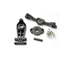 Traxxas 5344 - Steering arm (upper & lower)/ servo saver/ servo saver spring/ steering arm shaft