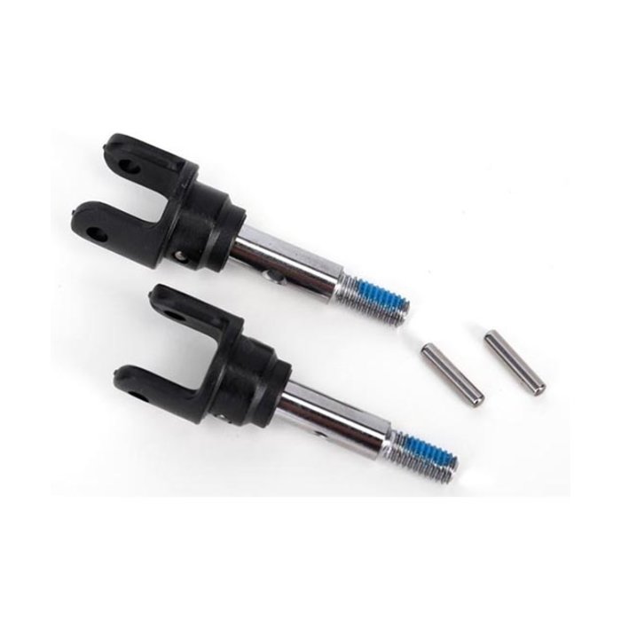 Traxxas 6854X - Stub axles, front, heavy duty (2)/ yokes (2)/ pins (4)