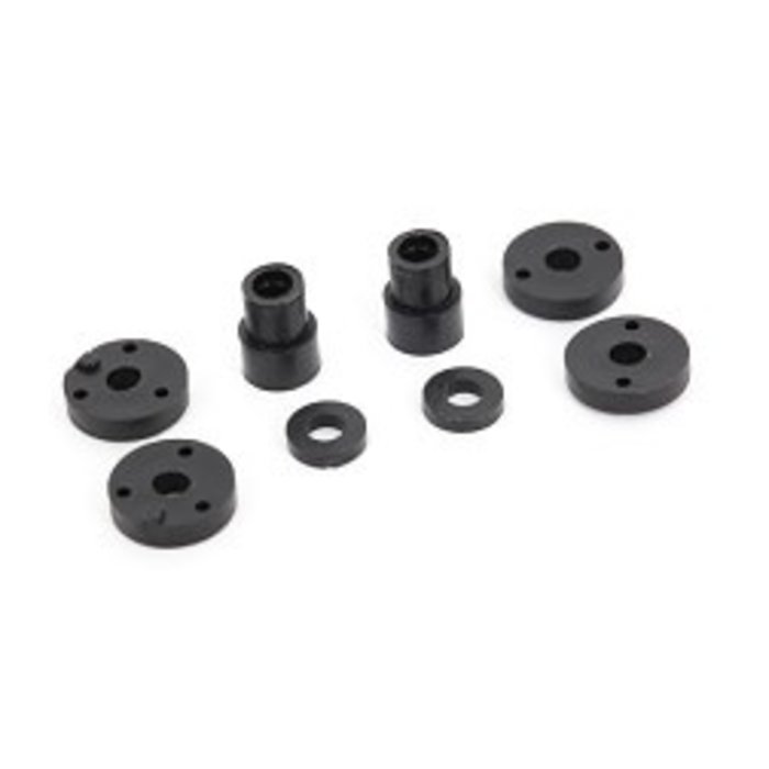 Traxxas 2669 - Piston head set (2-hole (2)/ 3-hole (2))/ shock mounting bushings & washers (2) (Big Bore Shocks)