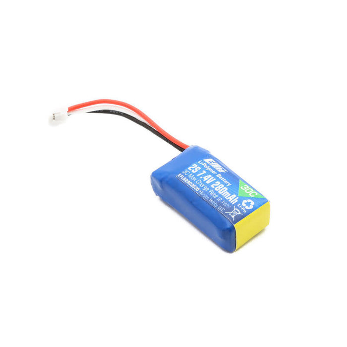 E-flite 280mAh 2S 7.4V 30C Li-Po Battery