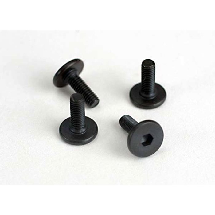 Traxxas 4859 - Screws, 3x10mm flat-head machine (hex drive) (4)