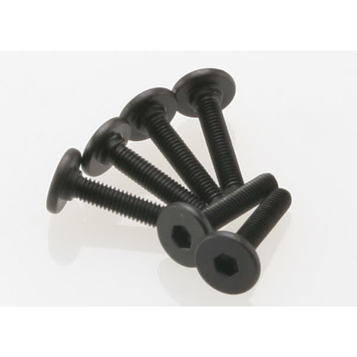 Traxxas 3646 - Screws, 3x15mm flat-head machine (hex drive) (6)