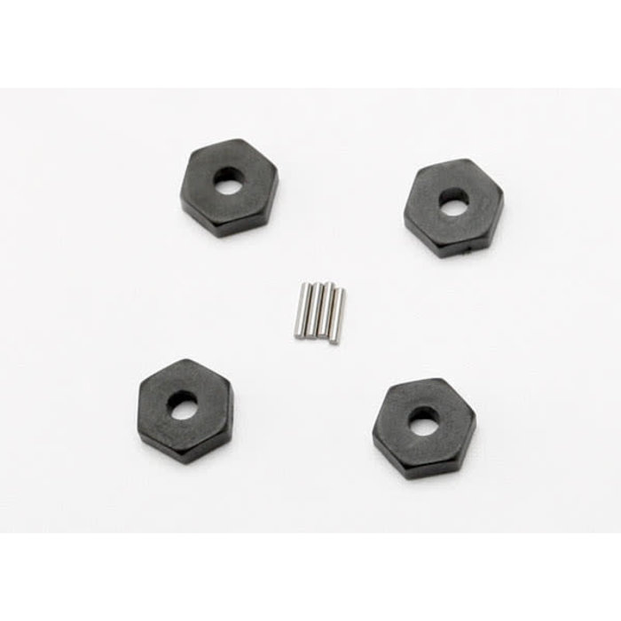 Traxxas 7154 - Wheel hubs, hex (4)/ axle pins (1.5x8mm) (4)
