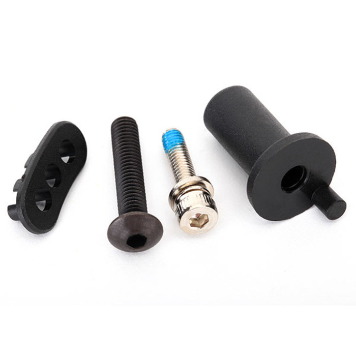 Traxxas 8661 - Motor mount hinge post/ fixed gear adapter/ 5x25mm BCS (1)/ 4x16mm CS with split and flat washer (1)